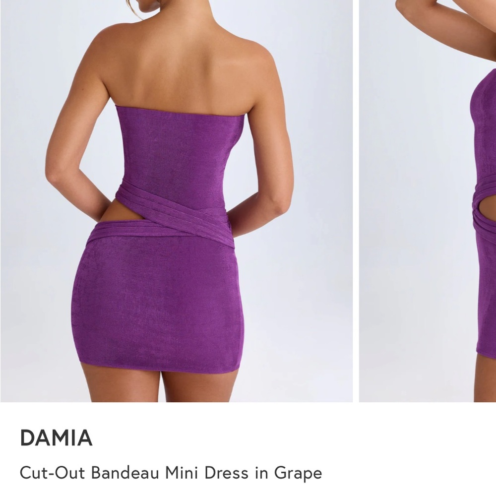 Purple Strapless Bodycon Mini Dress for Cocktail